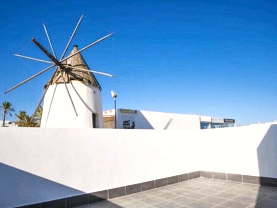 Terraza superior con vistas al molino — Apartamento 4, Los Gata Gata, Las Negras
